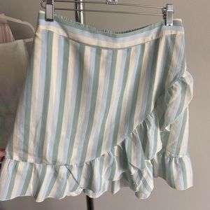 NWOT Lauren Conrad striped ruffle mini skirt.